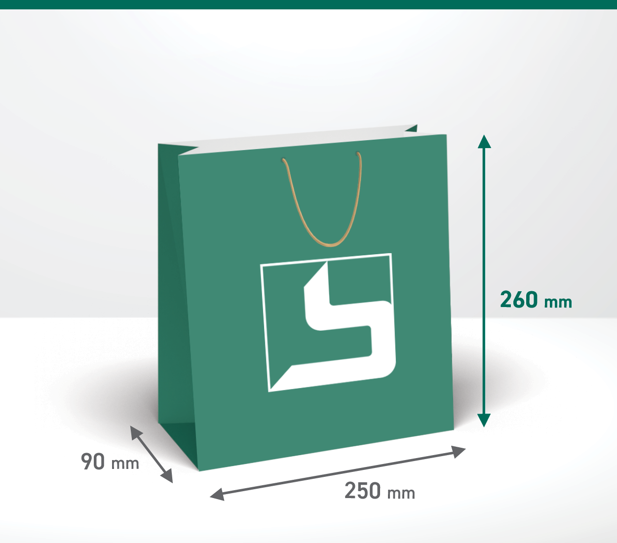 Darilna vrečka - pokončna: 250x90x260 mm (4.214-A)